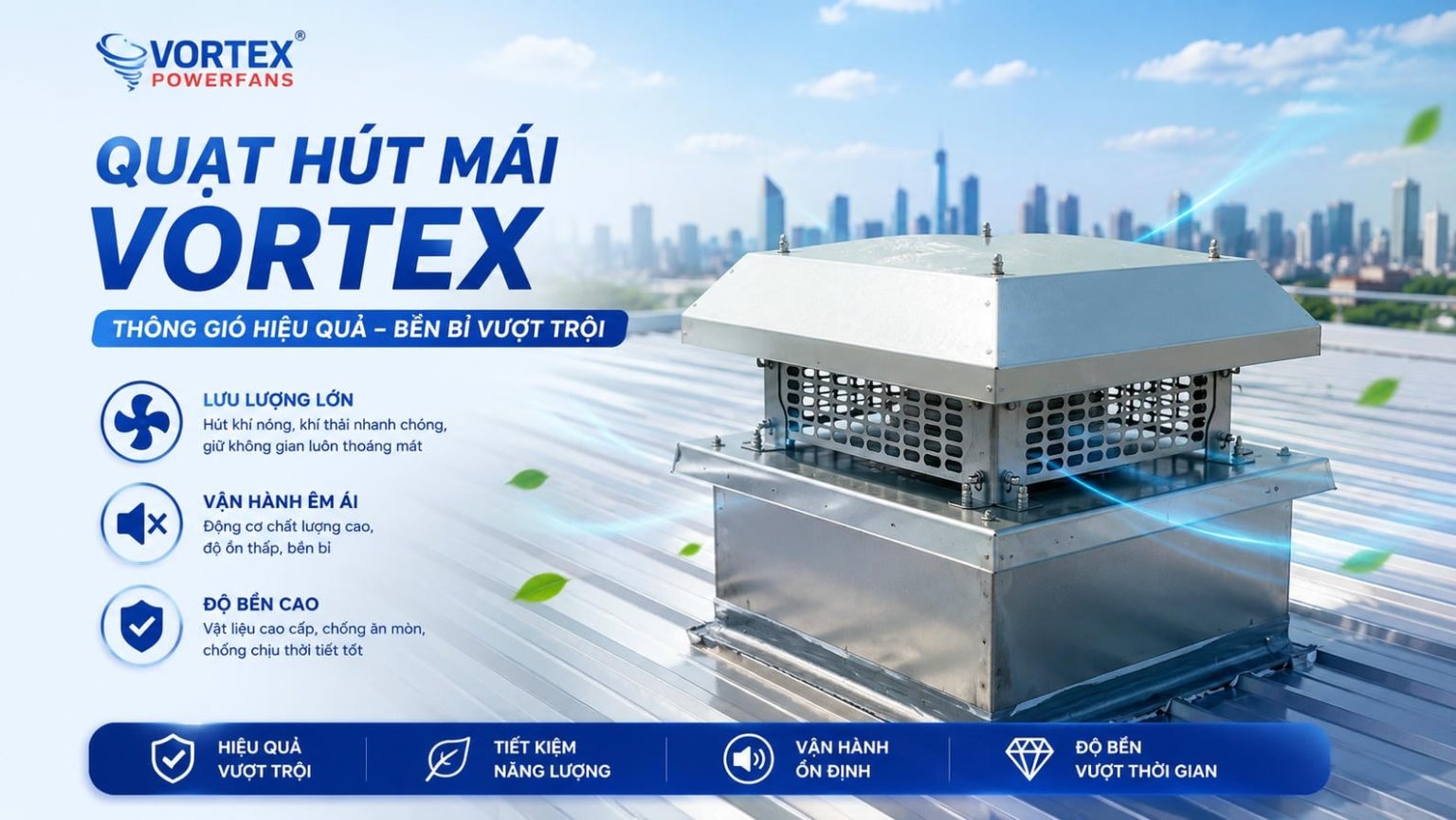 quạt hút mái vortex
